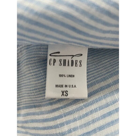 CP Shades Size XS Jasmine Tunic Linen Lagenlook Boho Pockets Stripe - Picture 8 of 10